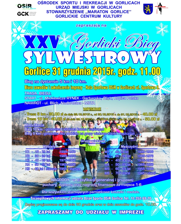 XXV Gorlicki Bieg Sylwestrowy XXV Gorlicki Bieg Sylwestrowy